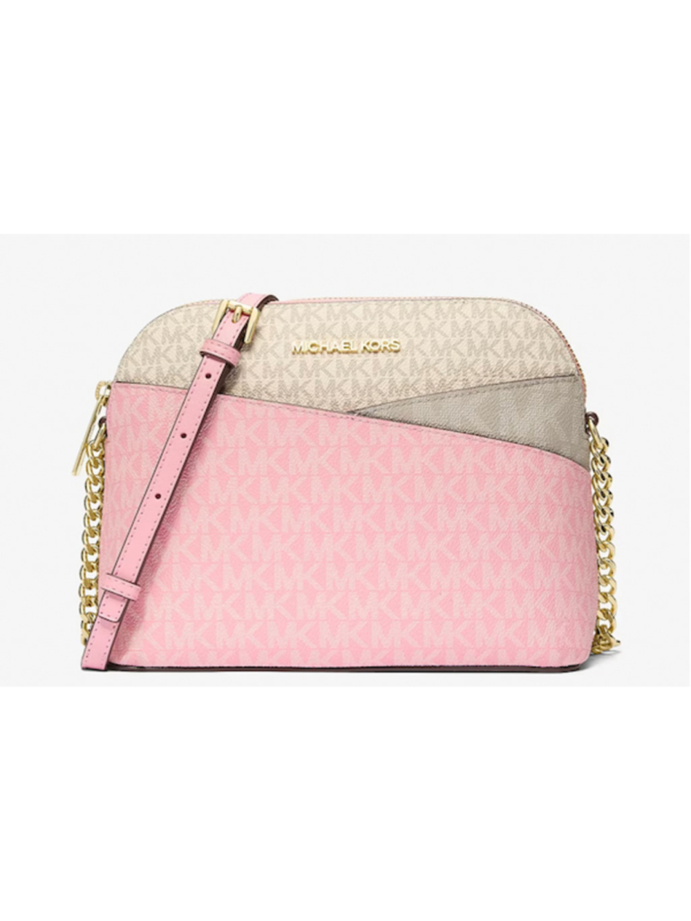 Women's Michael Kors Medium Dome Crossbody Bag Powder Blush Multicolor SKU765